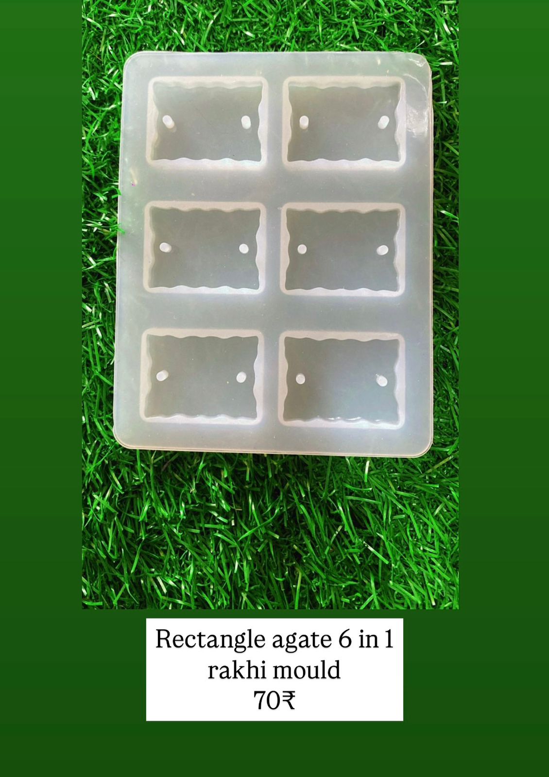 Rectangle agate  6 in 1 Rakhi / Bracelet Mould