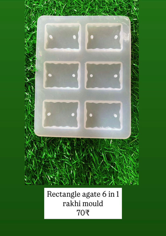 Rectangle agate  6 in 1 Rakhi / Bracelet Mould