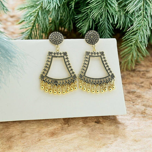 Trapezoid Golden Jhumka