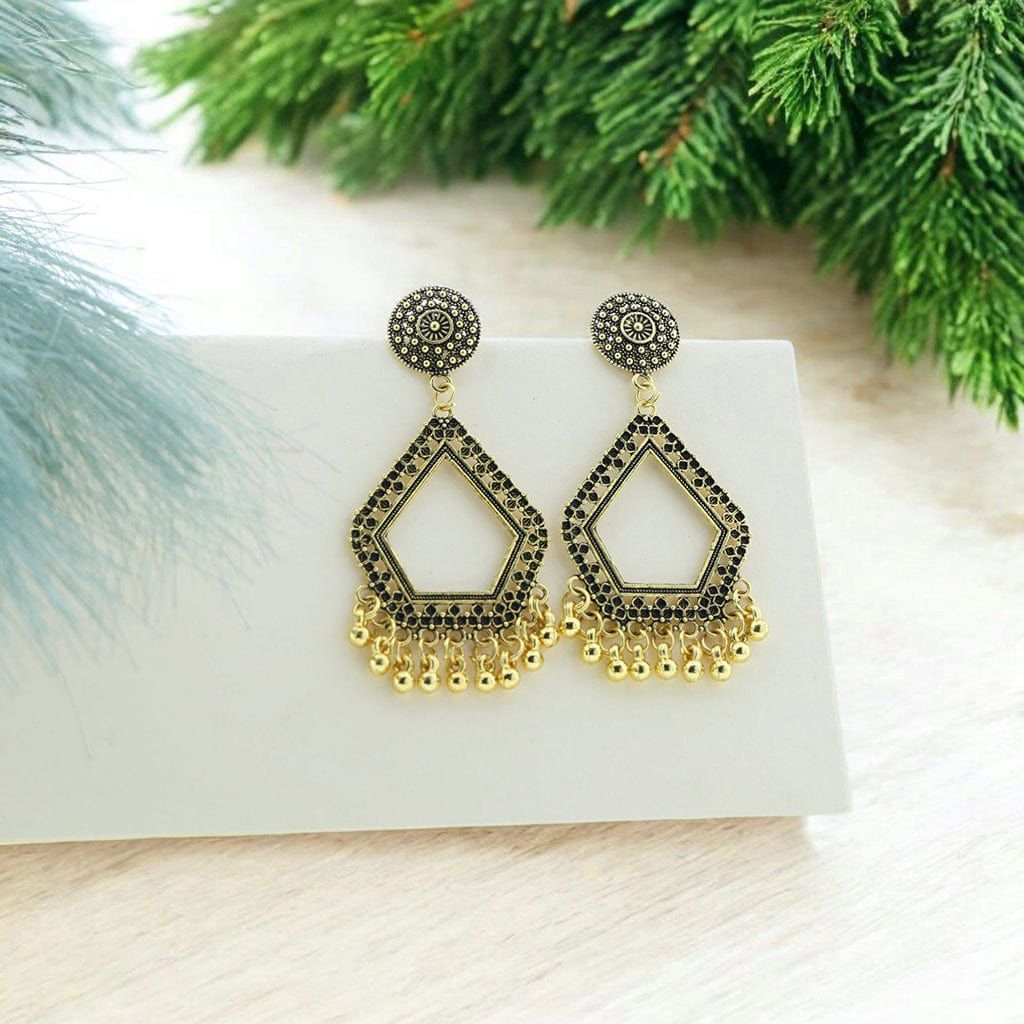 Pentagon Golden Jhumka
