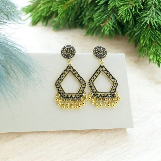 Pentagon Golden Jhumka
