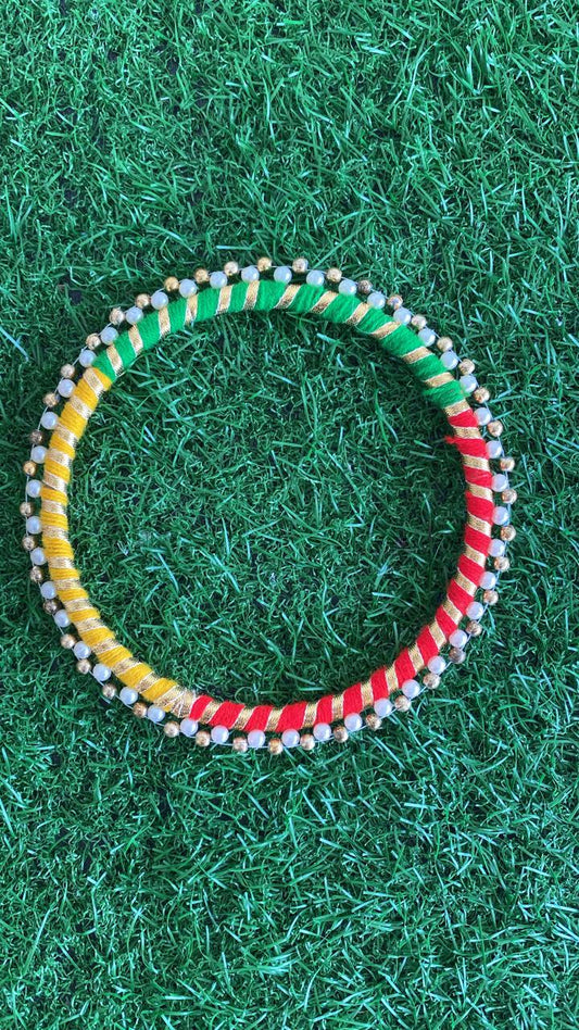 multicolour pearl ring