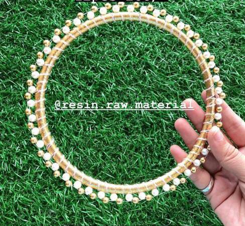 4" golden pearl bangle