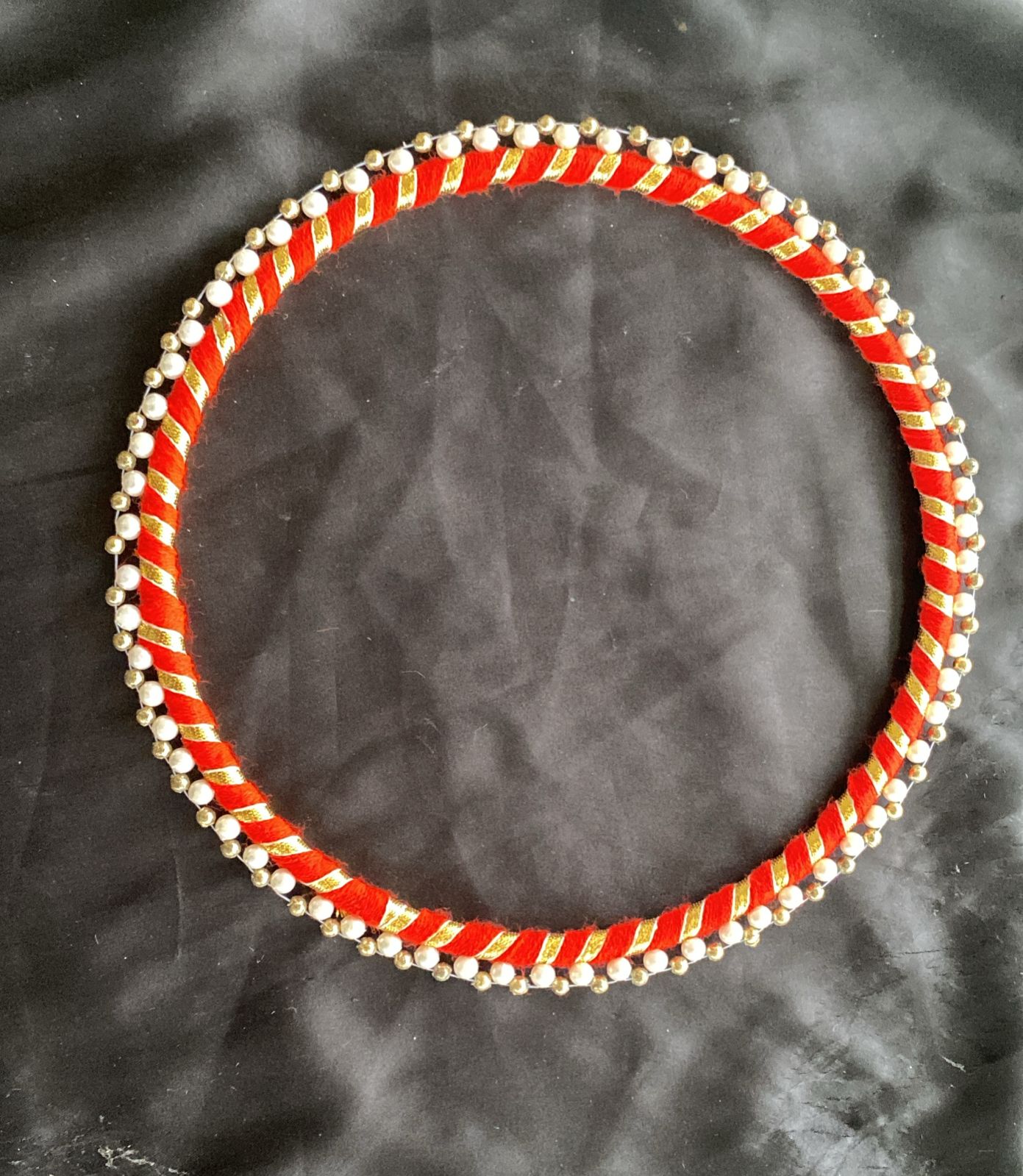 8" Red pearl bangle