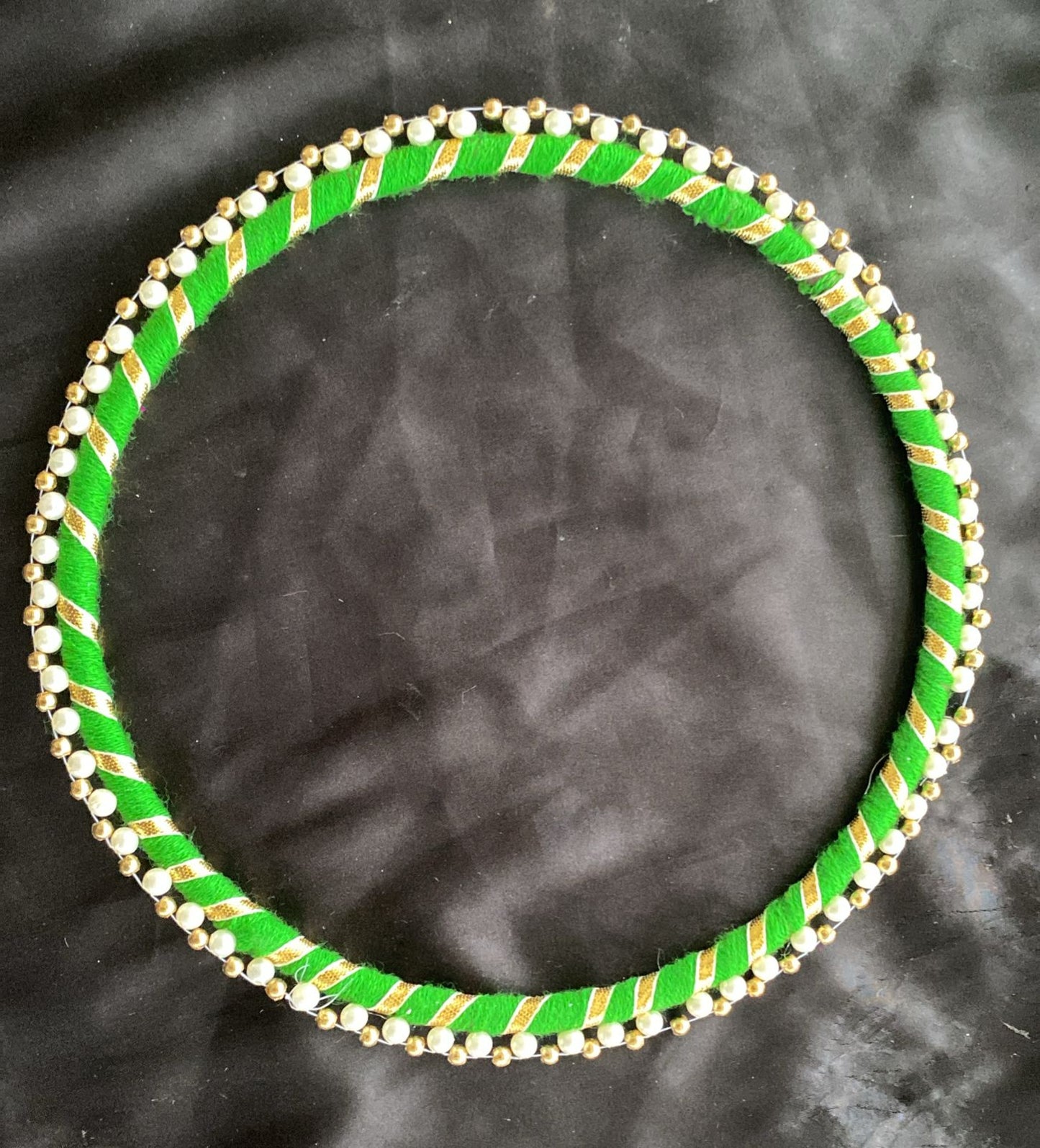8" Green pearl bangle