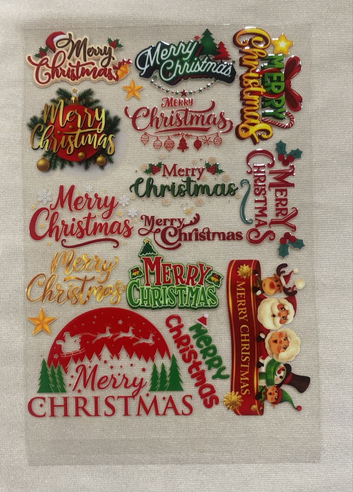 Christmas uv sticker (sheet-3)