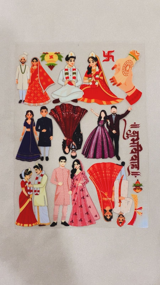 Wedding uv sticker sheet