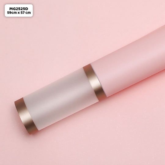 Pink with white boarder wrapping paper