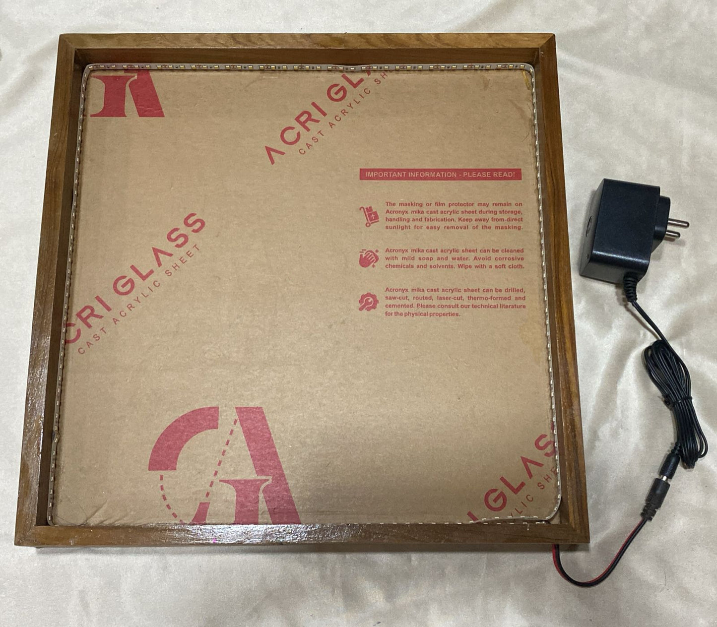 14x14 led sagwan frame (1inch)