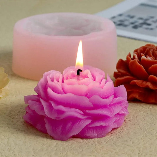 Small peony candle mould