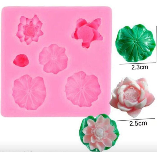 6 cavity lotus candle mould