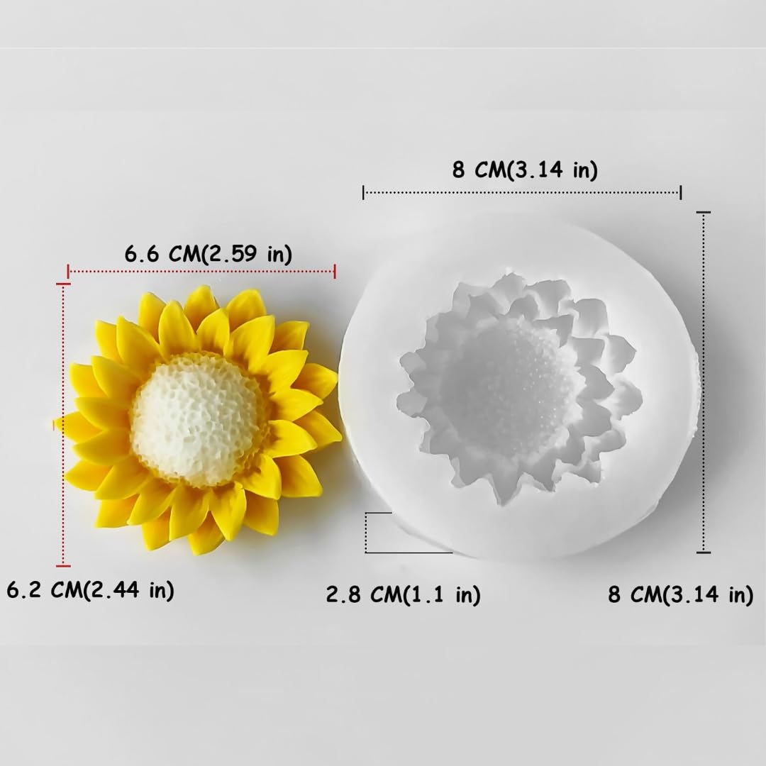 sunflower candle mould