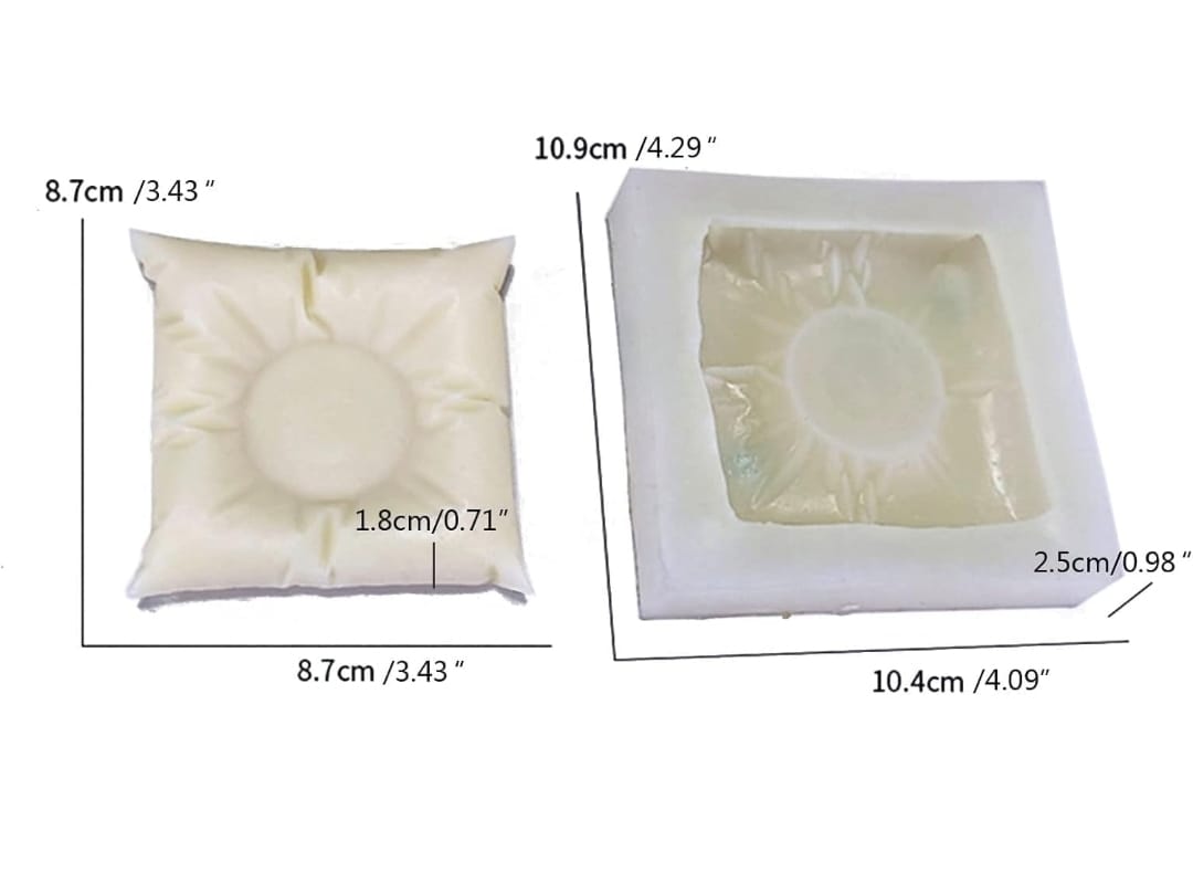 Concrete pillow candle mould