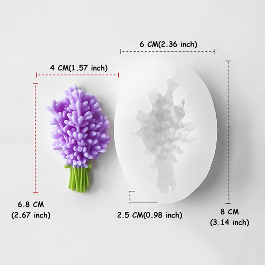Mini lavender bouquet candle mould