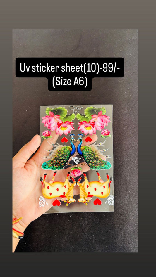 Uv sticker sheet -10 (A6 Size)