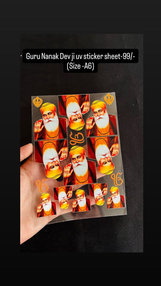 Guru nanak dev ji uv sticker sheet