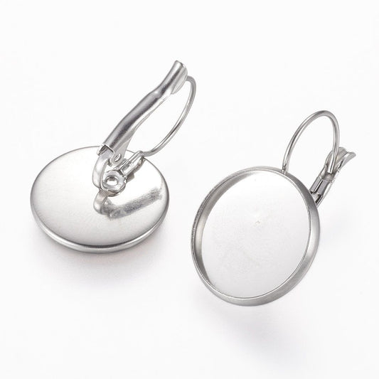 Drop Round Silver Earring