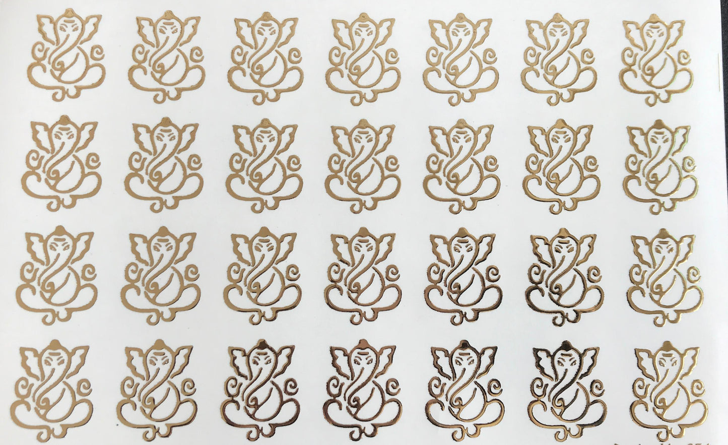 Ganesh ji Embossed Sticker Sheet (code 154)