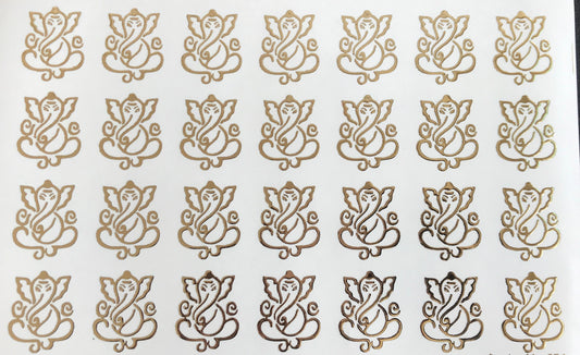 Ganesh ji Embossed Sticker Sheet (code 154)