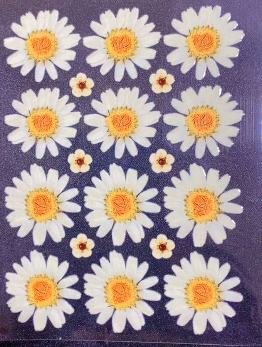 UV Sticker Sheet White Daisy