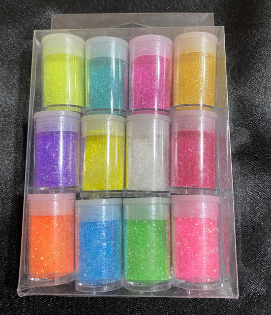 Neon glitter set