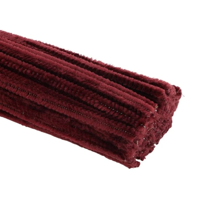 Maroon pipe cleaner