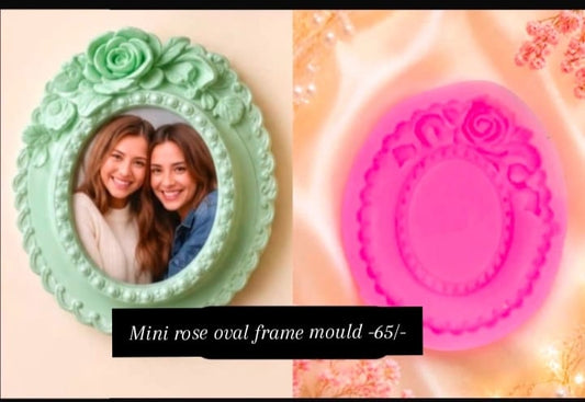 Mini rose oval frame mould