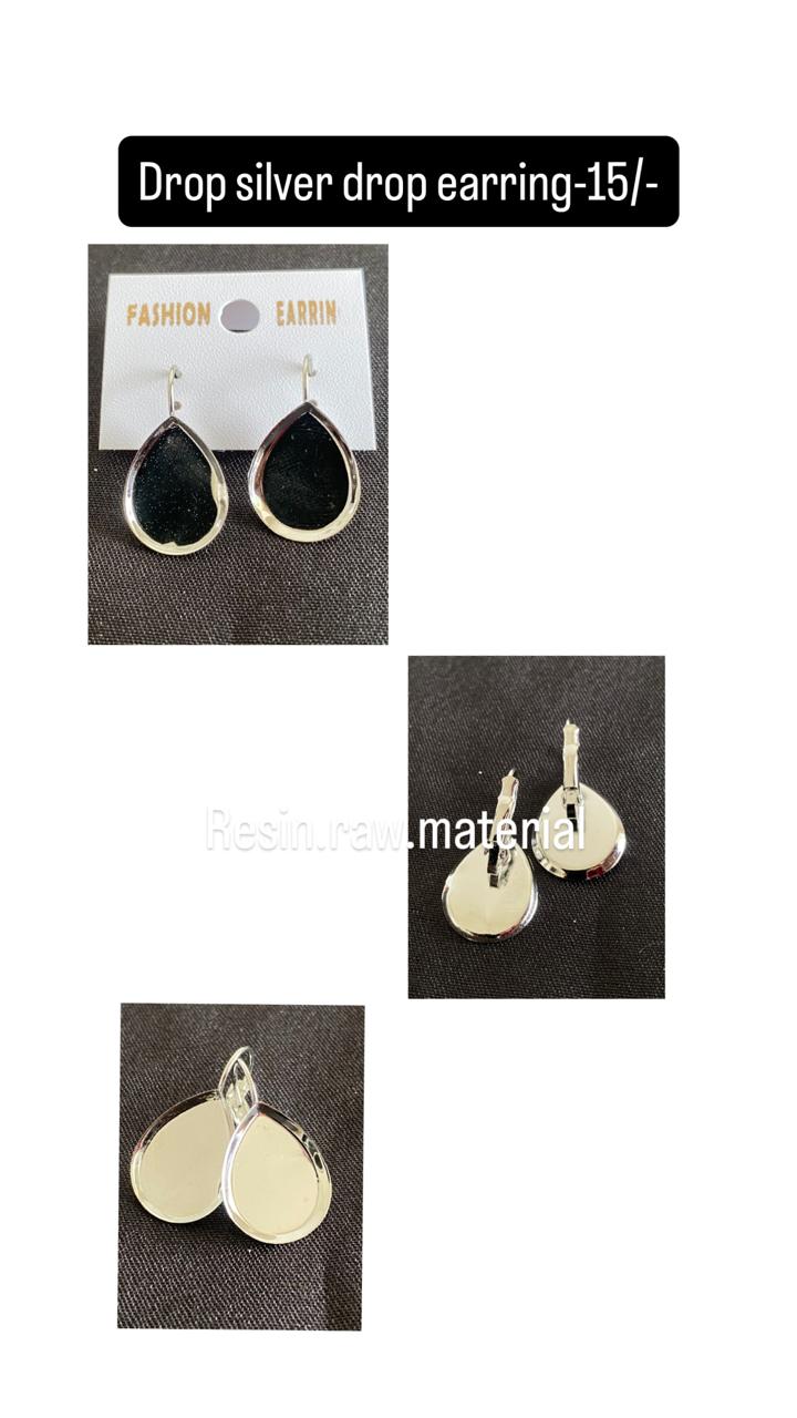Drop silver drop earring