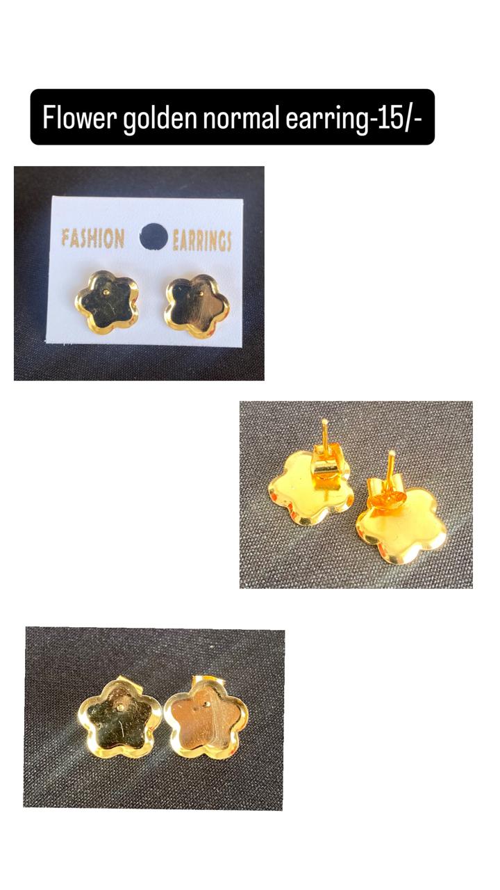 Flower golden normal  earring