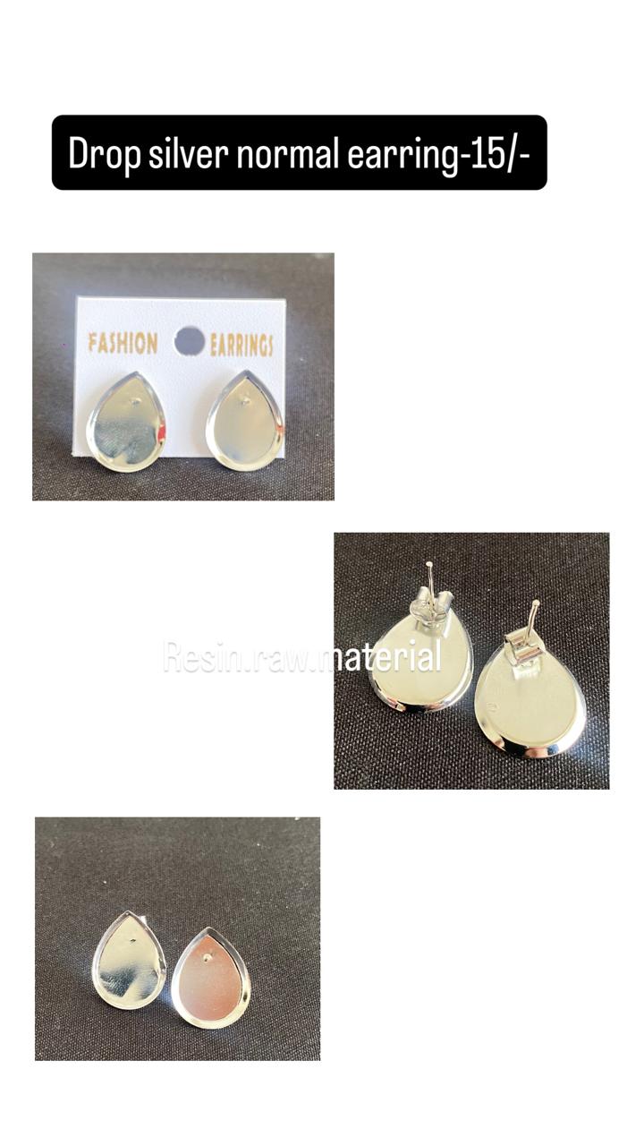 Drop silver normal earring