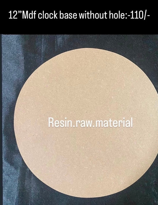 12'' Round MDF Base Without Hole (6mm)