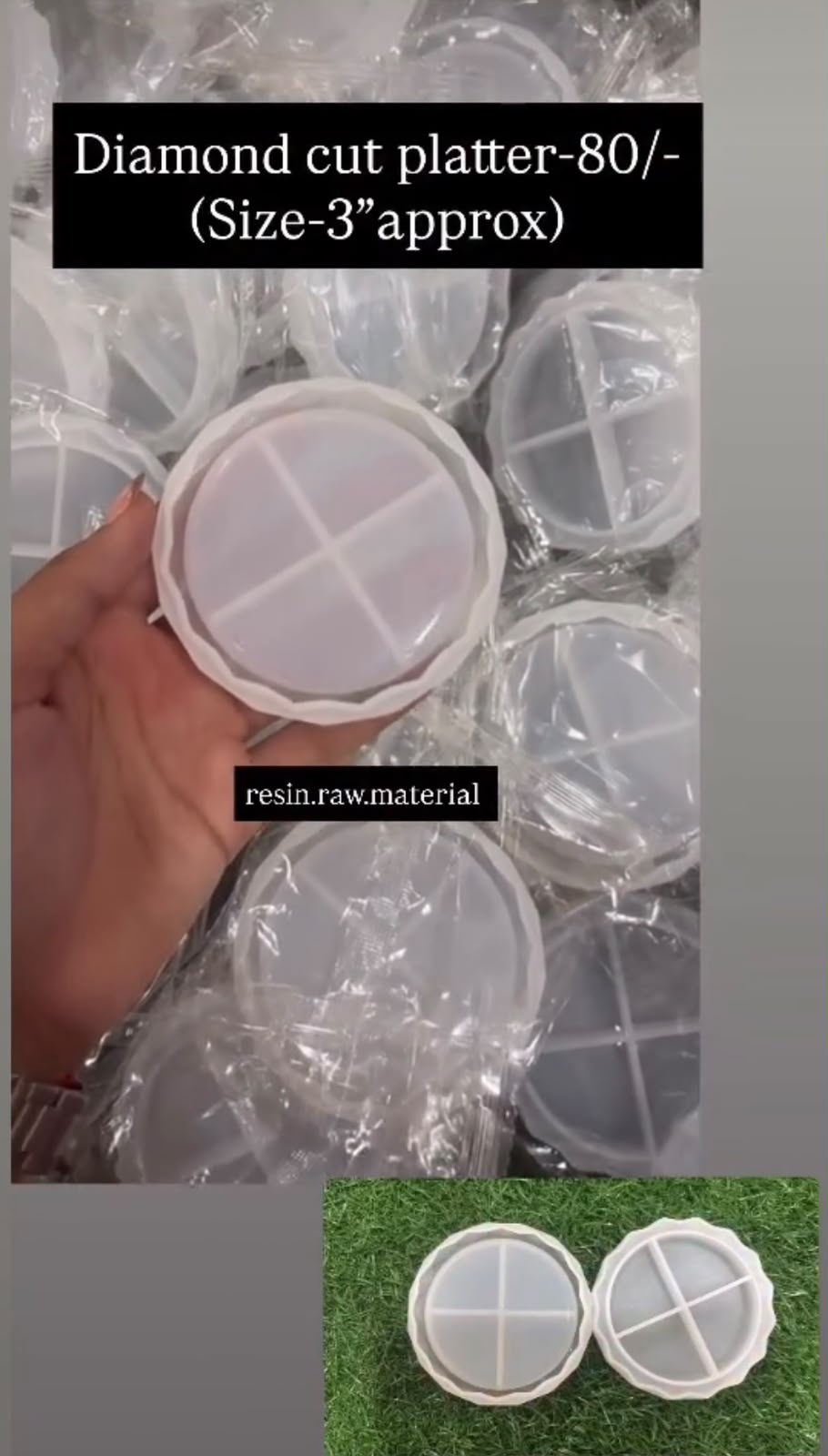 Diamond cut platter mould