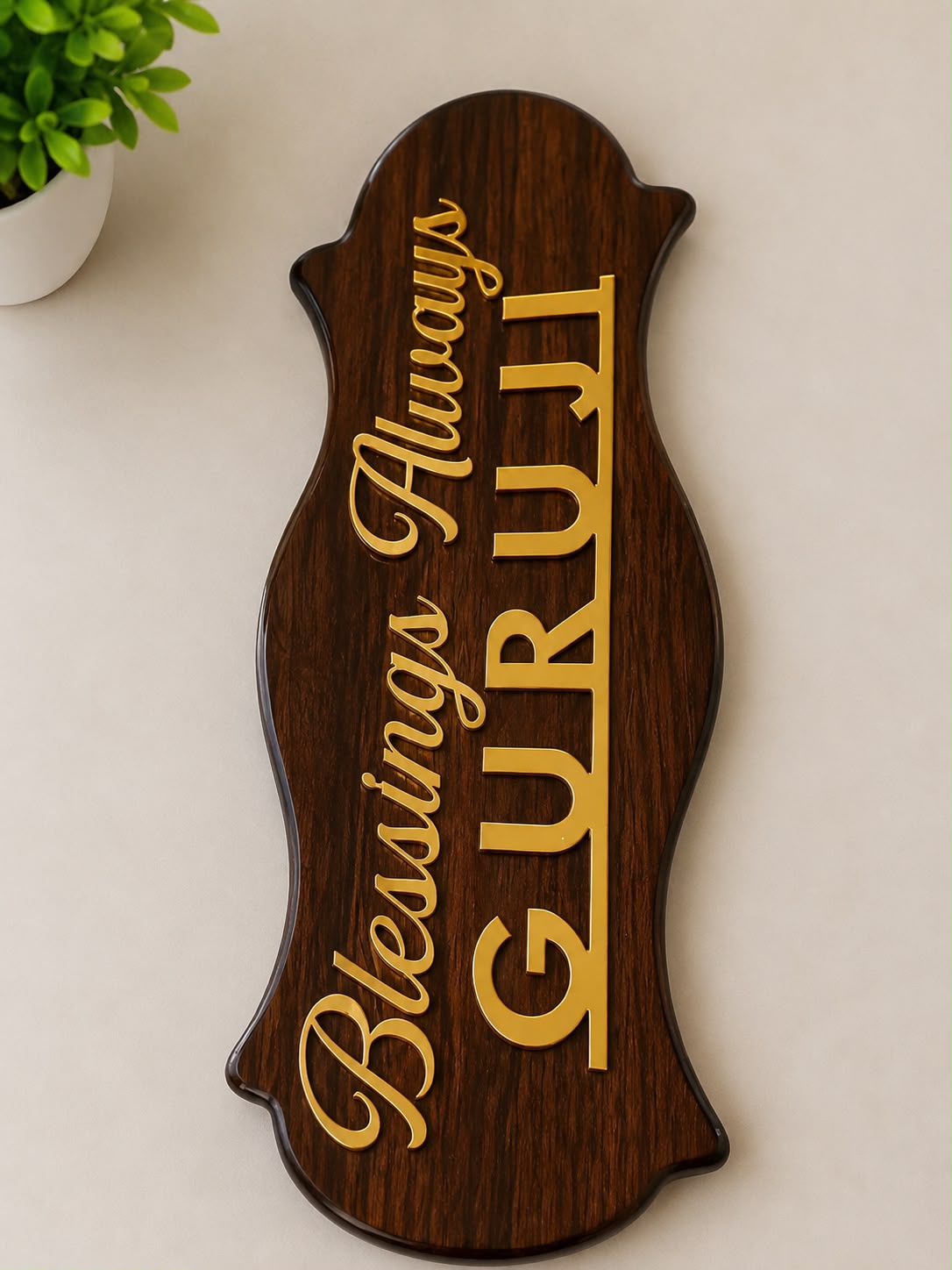 BLESSINGS ALWAYS GURUJI NAMEPLATE