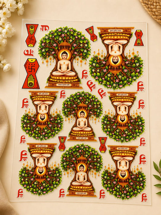 MAHAVIR JI UV STICKER SHEET