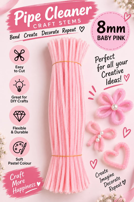 Light Pink Pipe Cleaner (8mm)