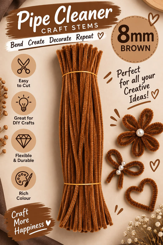 Brown Pipe Cleaner (8mm)