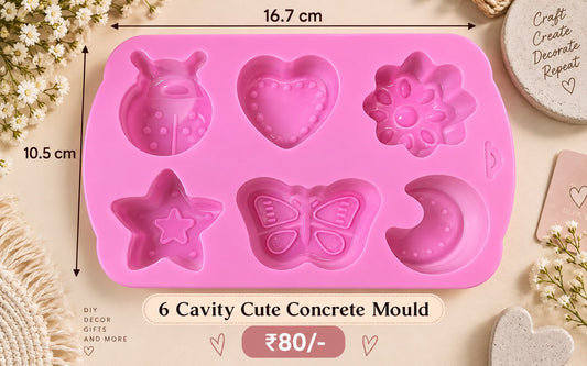 6 Cavity cute concrete mould