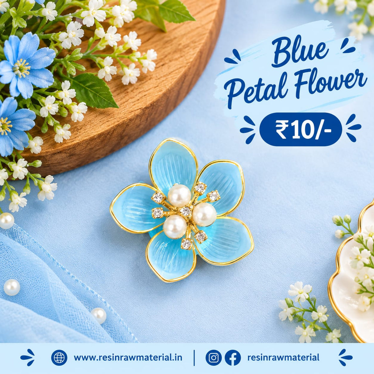 Blue petal flower
