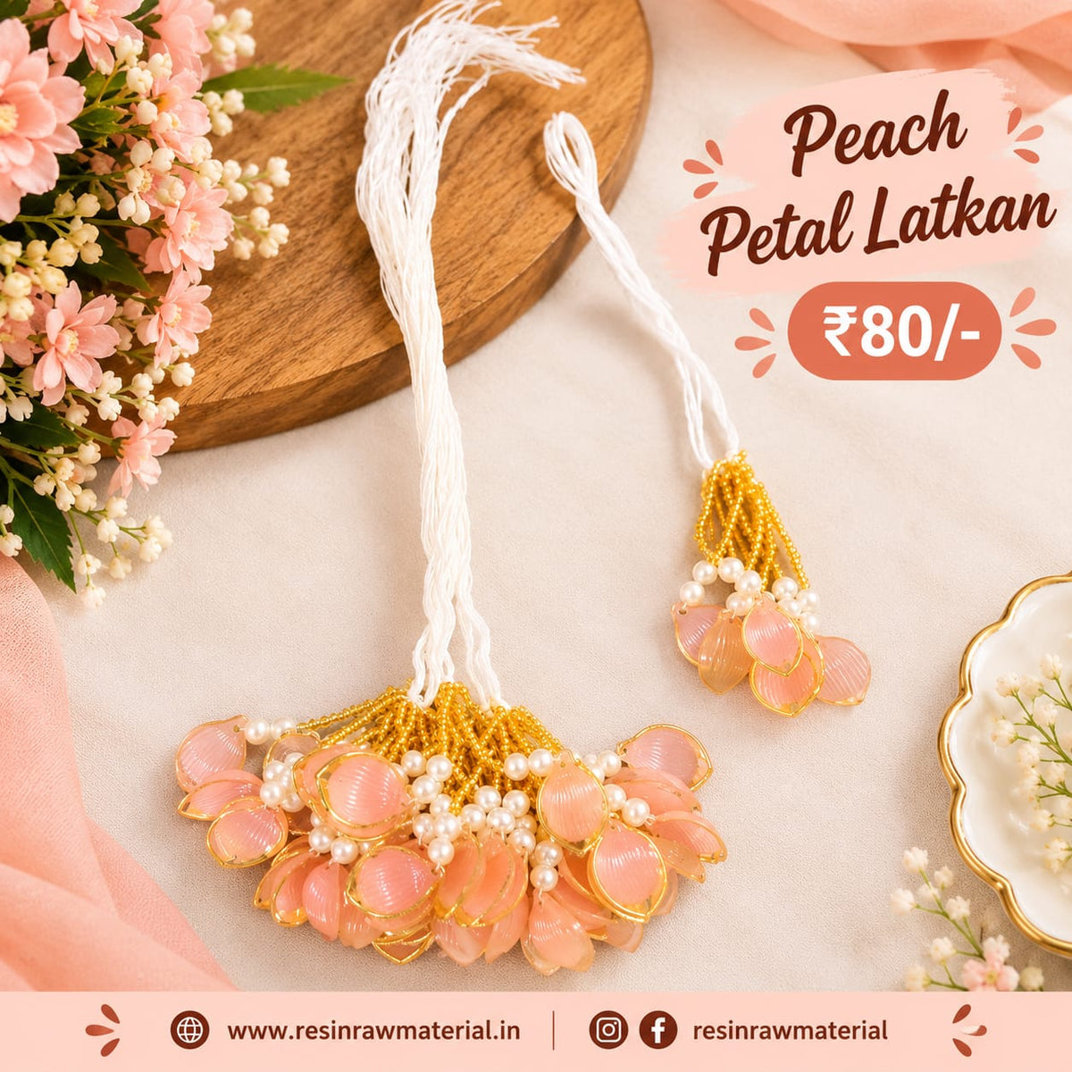 Peach petal latkan
