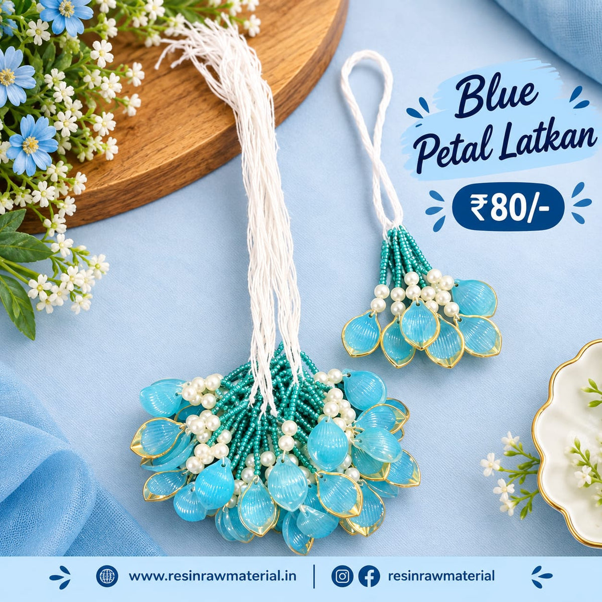 Blue petal latkan