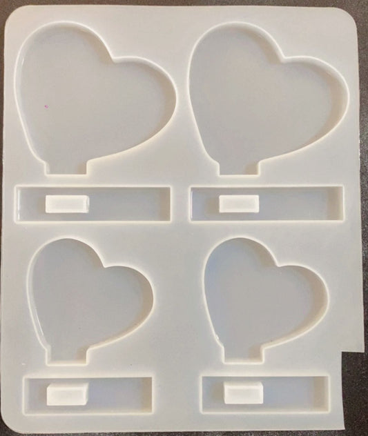 4 in 1 Heart Standy Mould