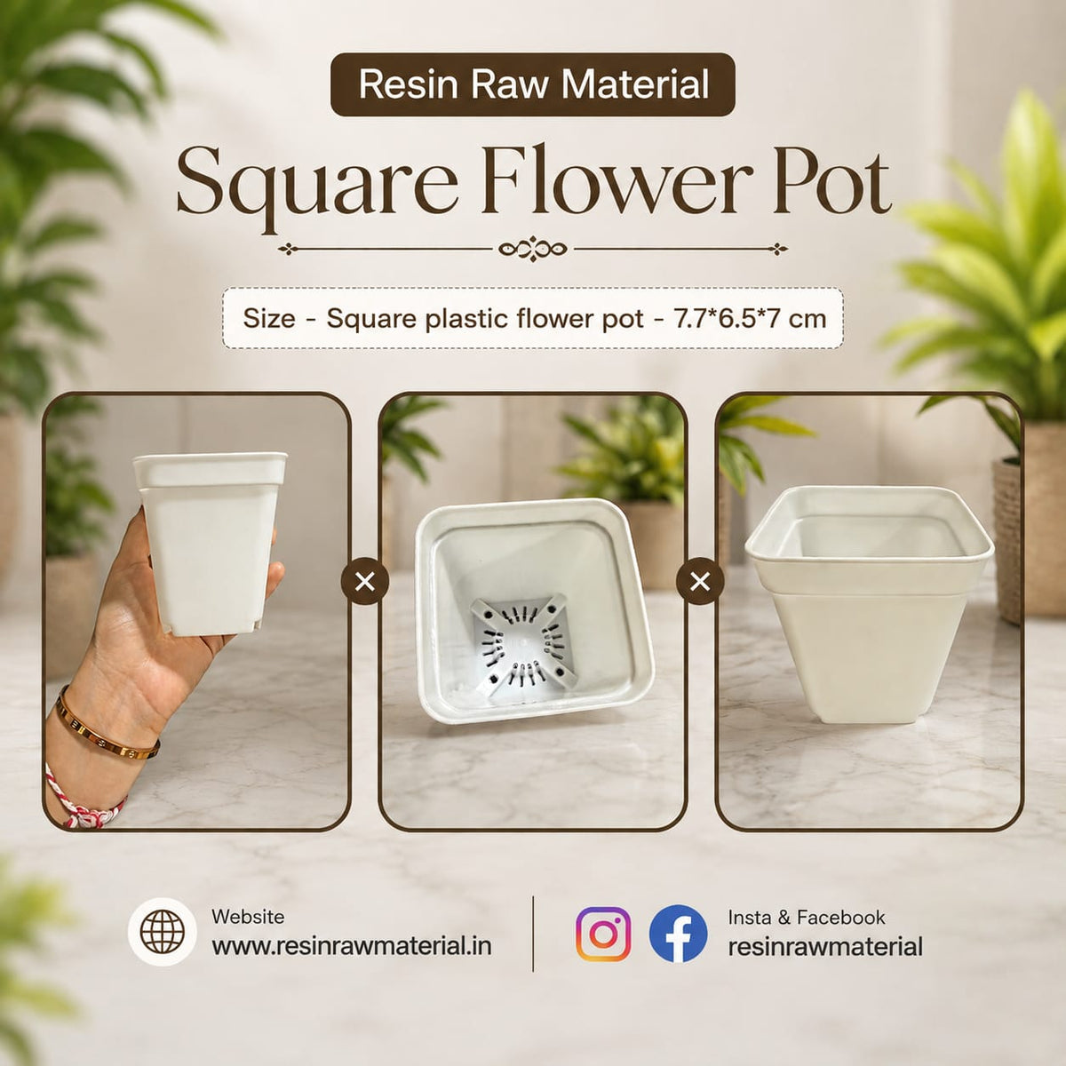 SQUARE FLOWER POT