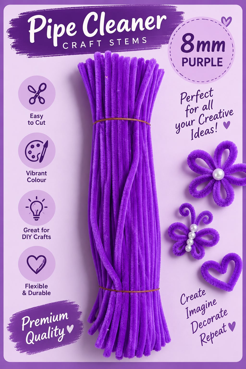 Purple pipe Cleaner (8mm)